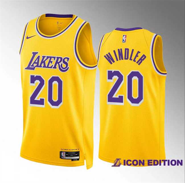 Men's Los Angeles Lakers #20 Dylan Windler Yellow Icon Edition Stitched Basketball Jersey Dzhi,We sell and wholesale Men's Los Angeles Lakers #20 Dylan Windler Yellow Icon Edition Stitched Basketball Jersey Dzhi on line form chian!